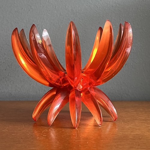Vintage red lucite friedel ges - red,