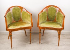 Pair Edwardian Satinwood