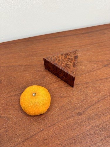 Vintage triangle burl wood - triangle,