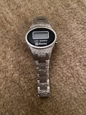 Saxon LCD Watch Silver Colour