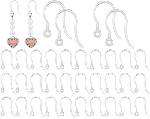 Clear plastic earring - plastic,