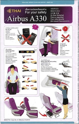 Thai airways airbus 330 - 330, safety