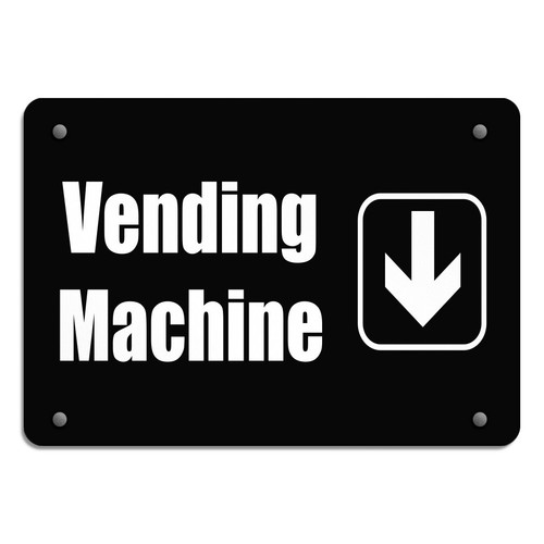 Aluminum horizontal metal sign - metal,