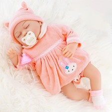 20" Realistic Reborn Sleeping Baby Doll Girl Dummy & Feeding Bottle BiBi Doll
