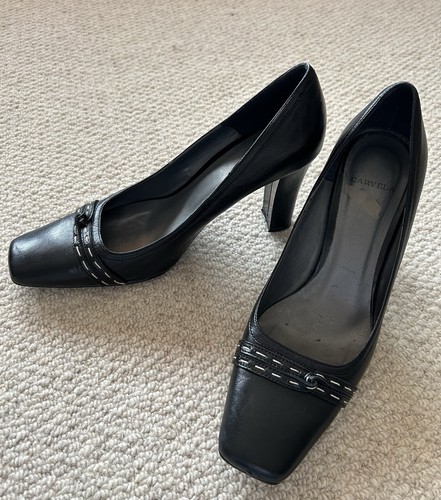 Carvela black leather square - carvela,