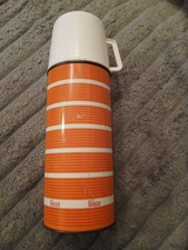 Vacco 1940s Vintage Tea Flask Vacuum Jar Thermos Red