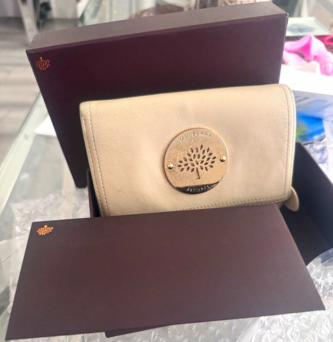 Mulberry beige leather wallet - mulberry,