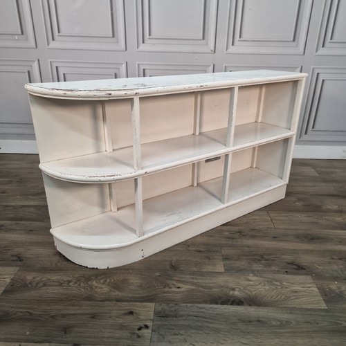 Vintage curved bookcase - curved,