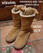 Men 9.0US Visvim Sneaker Gridwood Moc Toe Boots Folk Sand Limited Edition VHTF P