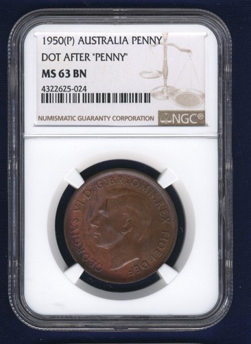 Australia george 1950 penny - australia,