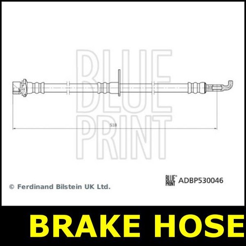 Brake hose rear right fits - hose,