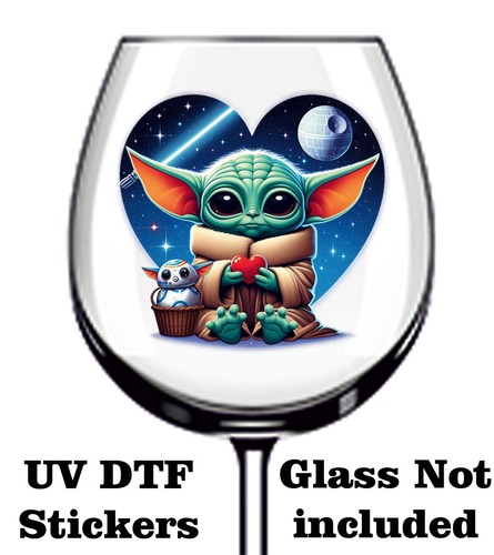 Colourful baby yoda dtf - yoda, uv-dtf