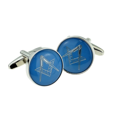Silver blue enamelled - silver, &
