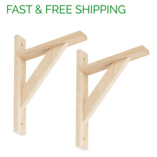 2 x Strengthened Timber Wooden Shelf Brackets Shelf Supports Shelf Fixings