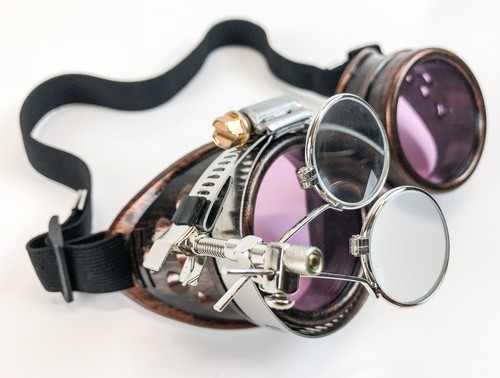 Copper steampunk goggles crazy - copper,