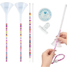 Clay Bead Bracelet Kit for Jewellery Making Beading Funnel Needles Thread Clip