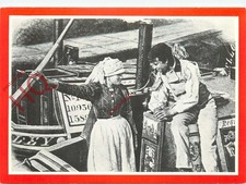 Picture Postcard>>Narrow Boat People of the English Canals, a Young Couple