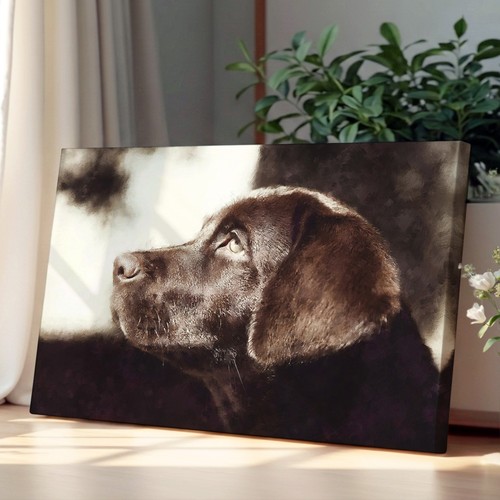 Chocolate labrador portrait - chocolate,