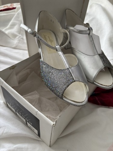 Girls silver cuban - cuban, heeled