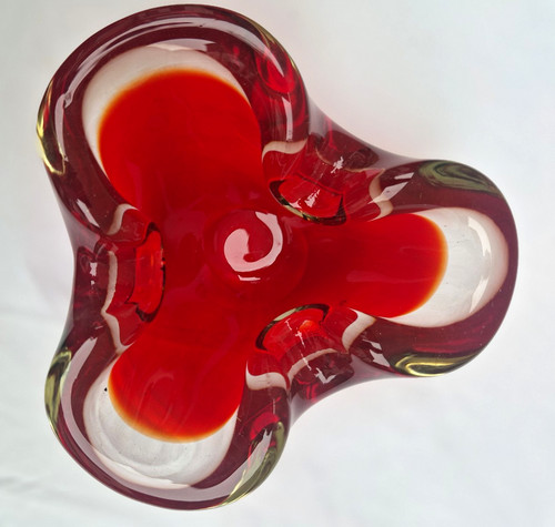 Murano red sommerso bowl - bowl, 12cm