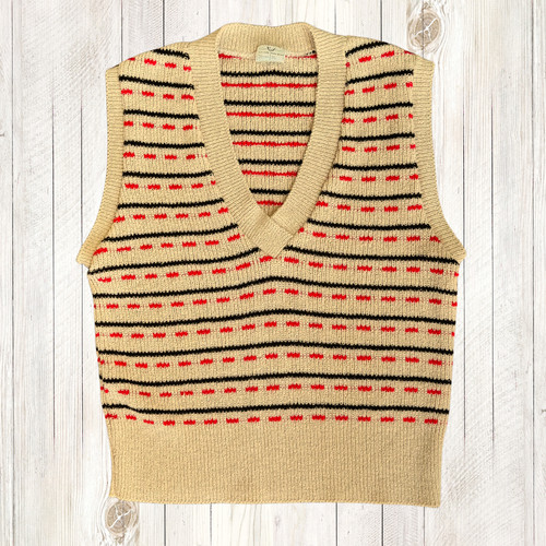 Vintage 70s striped neck - 70s, v