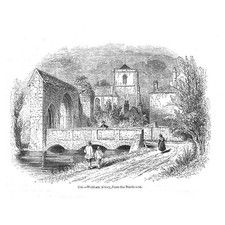 WALTHAM ABBEY Essex - Antique Print 1845