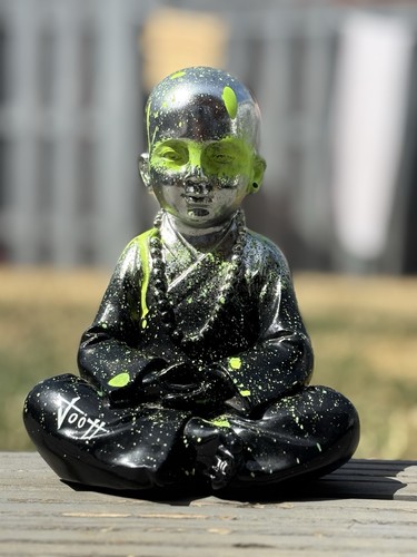 Custom hand painted meditating