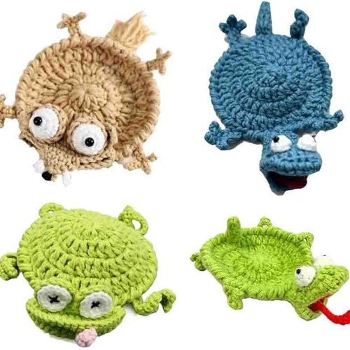 4pcs crochet animal - crochet, coasters