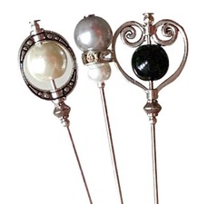 3X Hat Pins 5"long Vintage