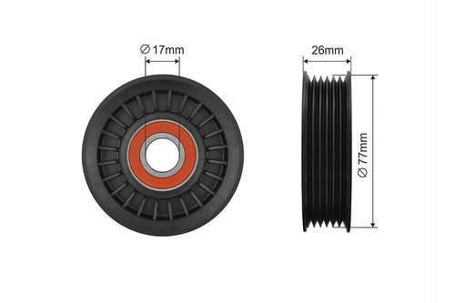 Pulley idler belt for - v-belt, opel