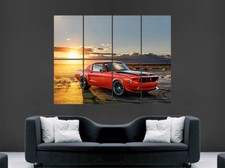 FORD MUSTANG 1968 CAR POSTER SUNSET DESERT RED GIANT WALL ART PICTURE PRINT