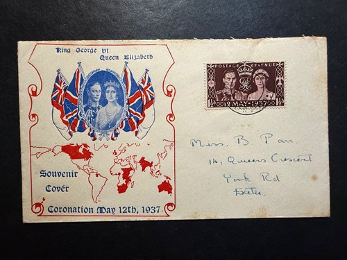 1937 coronation sg461 - coronation, fdc