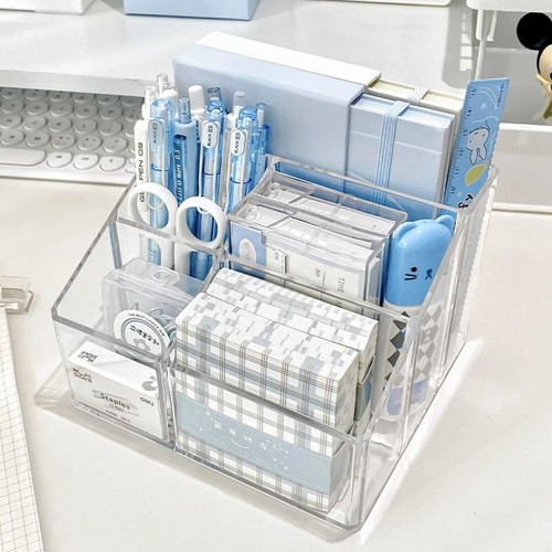 Acrylic desktop pen holder - desktop,