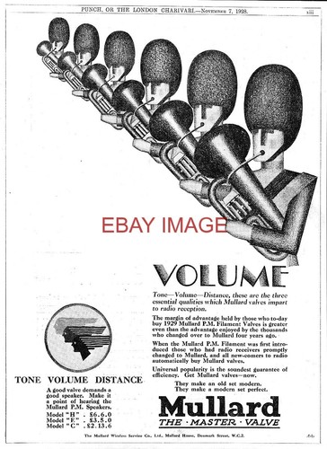 1928 advert mullard wireless - mullard,