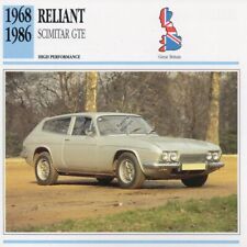 1968-1986 RELIANT SCIMITAR GTE Classic Car Photo/Info Maxi Card