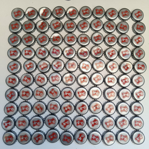 100 beer bottle tops - 100,