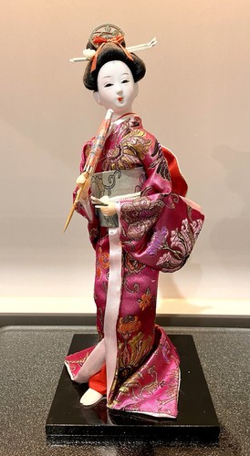 Japanese geisha doll silk - doll,