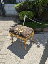 Leopard Print Gold Leaf Bench