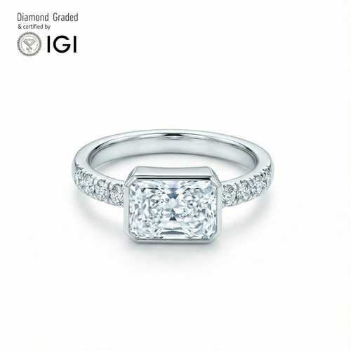 Radiant diamond engagement - diamond,
