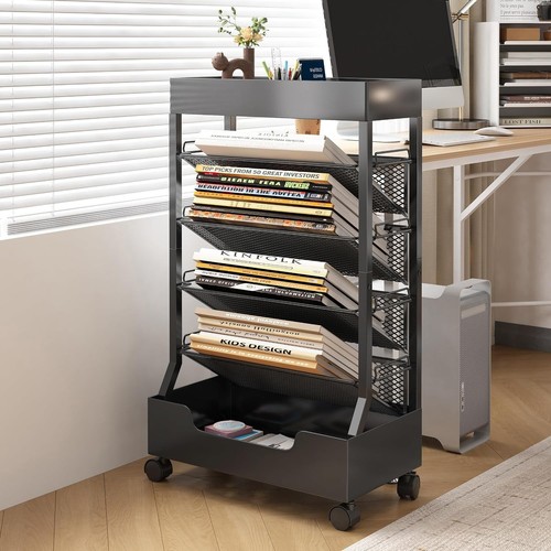 Metal book trolley - metal, mobile