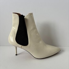 Zara Cream White Ankle Boots