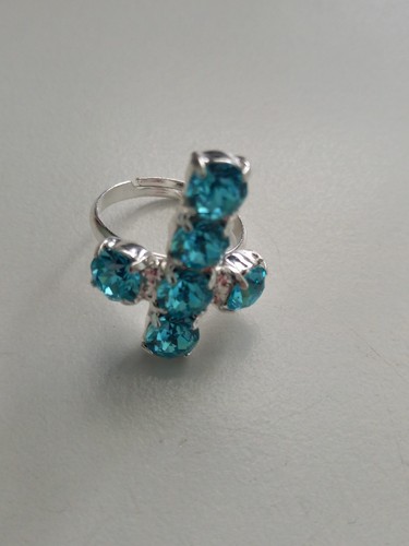 Stunning diamante cross ring - stunning,