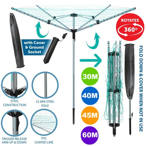Arm rotary airer outdoor - airer,