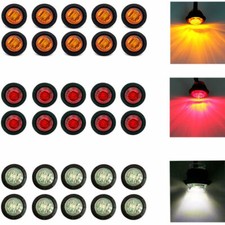 12V Mini Round LED Side Marker Indicator Lorry Trailer Bullet Clearance Lights
