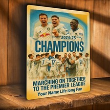 Personalised Leeds Champions Football Bar Sign Custom Home Pub Metal Plaque Gift