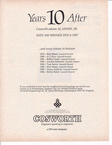 1987 cosworth print salutes - cosworth,