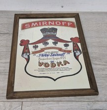 Vintage Smirnoff Wooden Framed