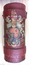 RARE Antique Charge Carrier Cordite Bucket Royal Coat Of Arms Military Army Navy