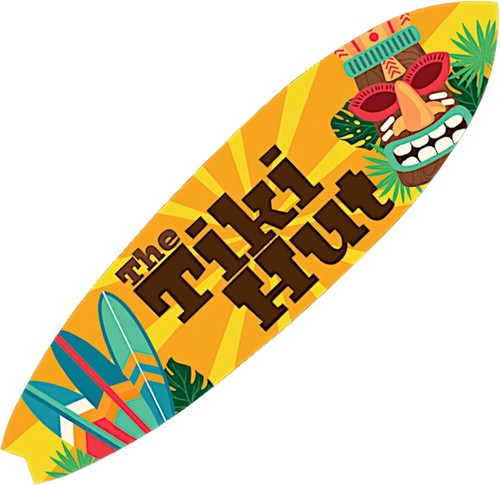 Tiki hut surfboard sign - hut,