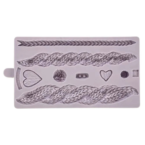 Rustic cable knit - knit, silicone